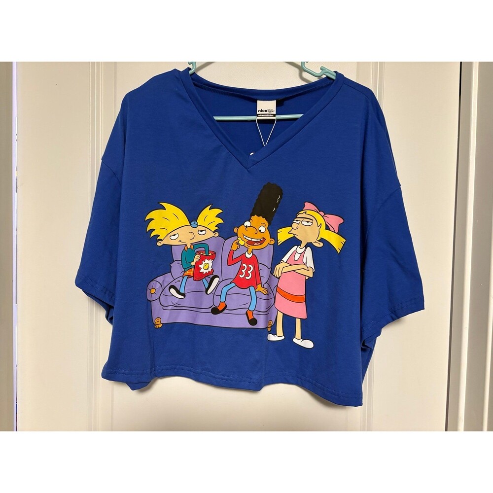 SHEIN / Nickelodeon 90s themed‎ Hey Arnold cropped tee size 3X